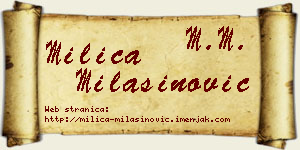 Milica Milašinović vizit kartica